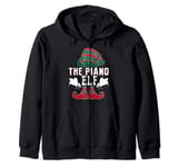 Pianist The Piano Elf Orchestra Musician Zip Hoodie