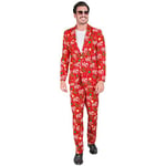 W WIDMANN MILANO Party Fashion - Costume Merry Christmas costume homme, veste et pantalon, tenue de Noël, costume de Noël