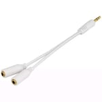 3.5mm Headphone Splitter Adapter Compatible With iPhone / iPad / iPod / MP3