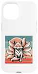 Coque pour iPhone 15 Fox neuf queues kitsune mythique stylisé énergie mystique