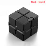 Premium Metall Infinity Cube Bärbar Dekompressionsleksak Svart black