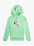 Roxy Kids' Surf Feeling Heart Hoodie, Zephyr Green