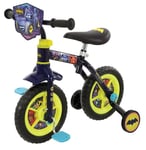 Batwheels 2-In-1 Training Toddler Bike - Convertible Training and Balance Bike for 2+ Years Girls and Boys with Removable Pedals and Stabilisers - Adjustable 10 Inches Bikes for Kids Toys