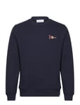 Flag Sweatshirt Tops Sweat-shirts & Hoodies Sweat-shirts Navy Les Deux