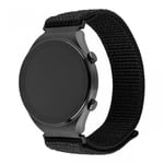 Fixed Samsung Galaxy Watch 22mm Armband Nylon Sporty Strap Svart