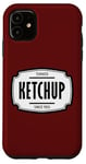 Coque pour iPhone 11 Ketchup Condiment Simple Facile Halloween Costume assorti