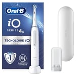 Brosse à dents électrique ORAL-B iO4 connectée - blanche - 4 modes de brossage - 1 Brossette, 1 Étui De Voyage