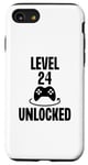 Coque pour iPhone SE (2020) / 7 / 8 Level 24 Jeu vidéo amusant débloqué pour anniversaire