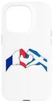 Coque pour iPhone 15 Pro France et Écosse Français Écossais Le Mélange Parfait Cœur