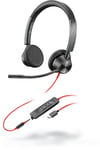 POLY Blackwire 3325 Headset Wired Head-band Office/Call center USB Typ