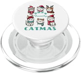 Catmas Famille Chat Kitty Funny Christmas Holiday 2024 PopSockets PopGrip pour MagSafe