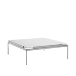 &Tradition - Sett Coffee Table LN13, Bianco Carrara/Dark Chrome - Soffbord - Luca Nichetto - Vit - Metall/Sten