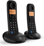 BT Everyday Cordless Home Phone with Basic Call Blocking, Twin Handset Pack, Bl