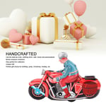 Clockwork Motorcycle Toy Retro Decorative Metal Gear Ride Wind Up Motorbike RE