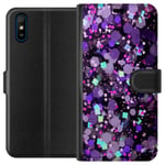 Xiaomi Redmi 9A Plånboksfodral Lila Glitter