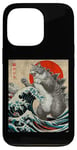 Coque pour iPhone 13 Pro Catzilla Cat Art japonais Cadeau amusant pour homme, femme, enfant