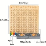 Trä Multiplikationsspel - Pedagogiska Leksaker för Barn över 3 År - Föräldra-Barn Spel för Lärande & Kul!