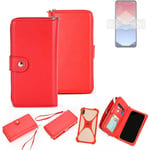 Wallet Mobile phone cover Oppo K10x Phone protective Case red