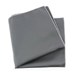 Pochette soie, Elefante, ourlet Rose crocus - Gris -  FABRIQUE EN ITALIE.