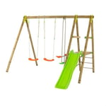 Portique balançoire avec toboggan - Bois - H2,30m - TUTTI  