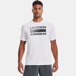 Haut à manches courtes et logo Under Armour Team Issue pour homme Blanc / Elemental XS