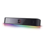 Redragon GS560 Adiemus RGB Desktop Soundbar, 2.0 Channel Computer Speaker avec Dynamic Lighting Bar Audio-Light Sync/Display, Touch-Control Backlit with Volume Knob, USB Powered w / 3.5mm Cable