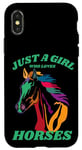 iPhone X/XS Just a Girl who Loves Horses for Horse Loving women girls Case