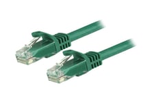 StarTech.com 7.5m CAT6 Ethernet Cable, 10 Gigabit Snagless RJ45 650MHz 100W PoE Patch Cord, CAT 6 10GbE UTP Network Cable w/Strain Relief, Green, Fluke Tested/Wiring is UL Certified/TIA - Category 6 - 24AWG (N6PATC750CMGN) - patch-kabel - 7.5 m - grön