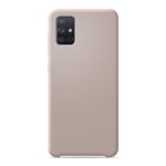 Coque silicone unie Soft Touch Sable rosé compatible Samsung Galaxy A51 - Neuf