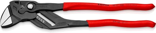 Knipex Pince-clé pince et clé à la fois grise atramentisée, gainées en plastique antidérapant 300 mm 86 01 300