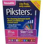 Piksters Interdental Brushes - Size 1 Purple - 1 Pack of 35