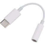 Cable Adaptateur Audio Type C mâle prise jack 3.5 mm femelle pour Samsung Galaxy S20 6.2" Couleur Blanc - Marque Yuan Yuan