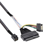 InLine U.2 Câble d'alimentation SSD avec U.2 SFF-8639 vers SFF-8643 0,75M Noir