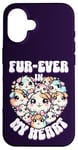 Coque pour iPhone 16 Fur-ever in My Heart Kawaii Cochon d'Inde Cœur