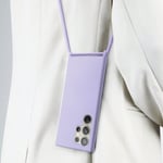 Avizar Lanyard Case for Galaxy S24 Ultra Corda series, Light Purple