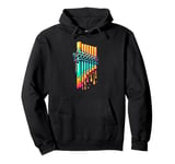 Dripping Paint Pan Flute Instrument Pan Flautist Flutist Pullover Hoodie