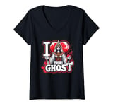 Womens I Love Thai Ghost Nangrum Horror Movie Thailand Halloween V-Neck T-Shirt