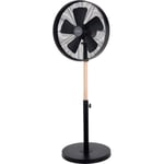 Domair - Ventilateur sur pied Java Noir 50W 4 vitesses D40cm Connecté