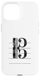 Coque pour iPhone 15 Clef de Ténor (Noir Ancien) Trombone, Violoncello, Cello