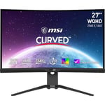 MSI MAG 275CQRXF 27 Inch WQHD Curved Gaming Monitor - 1000R, 2560 x 1440 Rapid VA Panel, 240 Hz / 1ms, 116 sRGB, DisplayHDR 400, Adaptive Sync, Mystic Light - DP 1.4a, HDMI 2.0b, USB Type-C