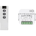 Interrupteur de Rideau Aveugle Tuya Smart Life WiFi 433Mhz avec TéLéCommande RF pour Commande Volet Roulant éLectrique, 1RC 1RE