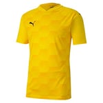 PUMA teamFINAL 21 Graphic Jersey Maillot Homme, Cyber Yellow-Spectra Yellow, L