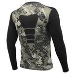 AMZSPORT Maillot Compression à Manches Longues pour Homme Sports Séchage Rapide Baselayer Haut All-Season Camouflage Size XL