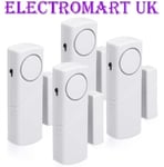 4 X WIRELESS DOOR WINDOW CARAVAN SHED MOTORHOME BOAT SECURITY SENSOR ALARMS 85DB