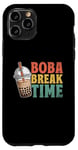 Coque pour iPhone 11 Pro Boba Break Time Thé au lait Bubble Tea Boba Pearl Lover