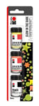 Marabu 127300000200 Lot de 3 tubes de peinture fluorescente phosphorescente phosphorescente phosphorescente phosphorescente « Stars » de 15 ml - À base d'eau - Inaltérable et résistant à la lumière - Pour pinceaux, spatules et pochoirs