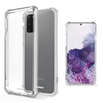 Coque Silicone Transparente pour Samsung S20 Plus - MOOZY - Flexible - Anti Choc Crystal Clear Case Cover Étui