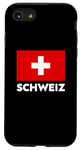 Coque pour iPhone SE (2020) / 7 / 8 Switzerland Flag Schweiz Suisse Swiss White Red