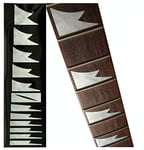 Inlay Sticker Marqueurs de Frettes pour Guitares & Basses - Ibanez Style Shark Tooth - Perle Blanche