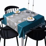 Nappe de Table pvc, Nappe rectangulaire, Nappe rectangulaire Anti Tache, Nappe Impermeable, Nappe Tache pour Picnic, Exterieur, Jardin, Géométrie,